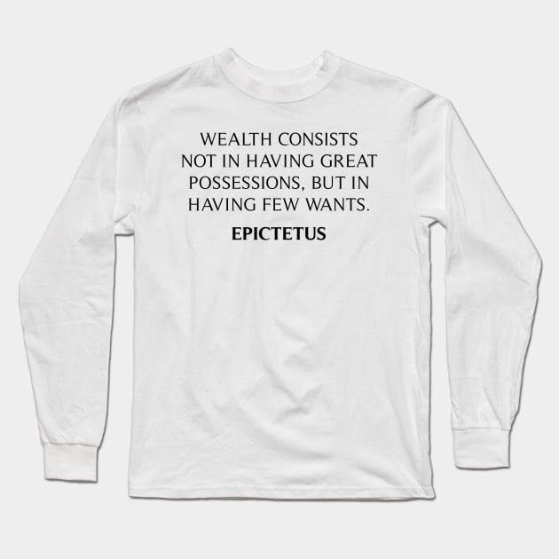 Epictetus Quote Long Sleeve T-Shirt by Widmore